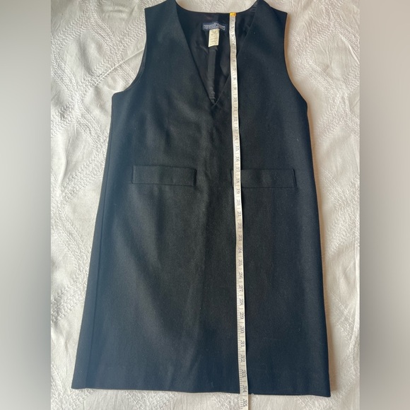 Vintage 90s minimalist wool shift dress Made in USA By Herman Geist classic - Picture 5 of 16